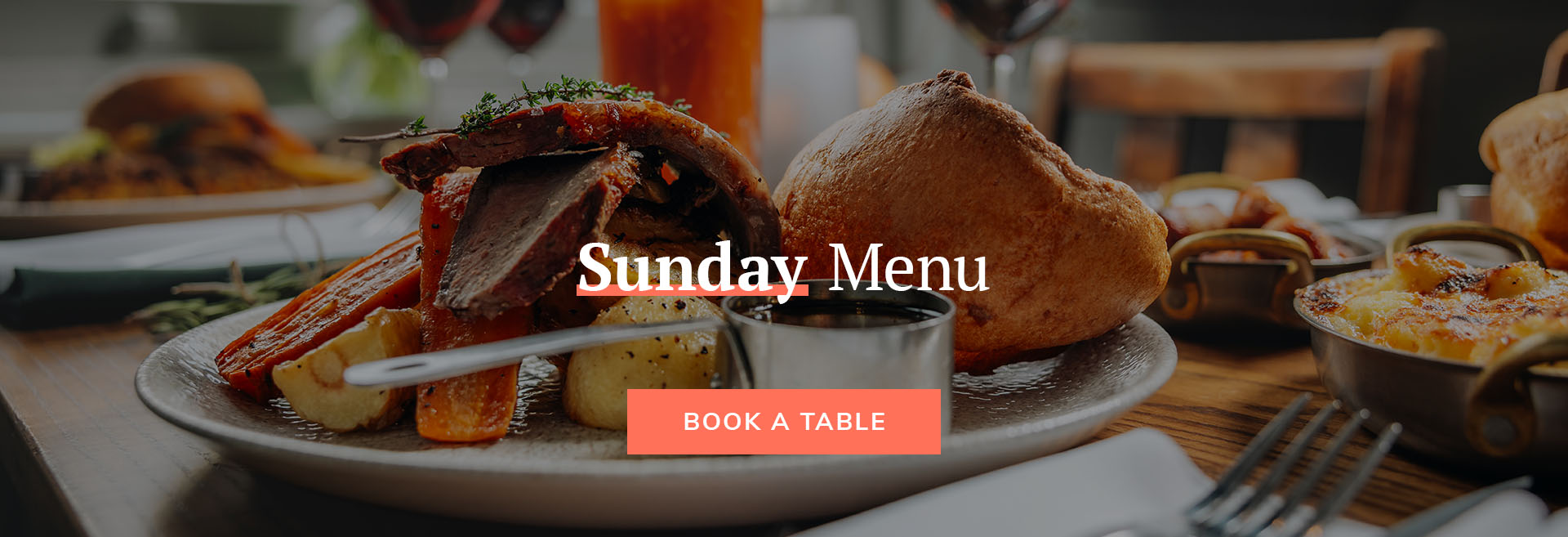 Sunday Menu at The White Hart Crystal Palace