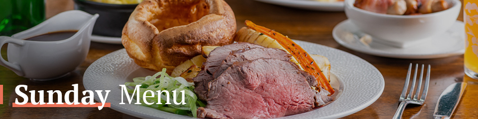 Sunday Menu at The White Hart Crystal Palace